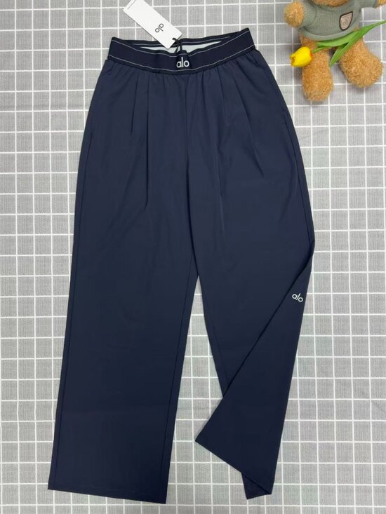 ALO Yoga Pants - Alo Yoga Women's Navy Blue Sporty Casual Fashion Classic Suit Pants - Regular🆕